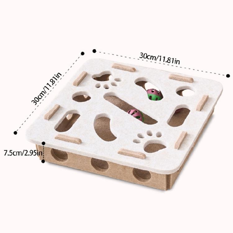Decorative Cats SelfTeasing Box Maze Puzzle Toy with Bells Ball Cats Cognitive Development And Hunting Exercise