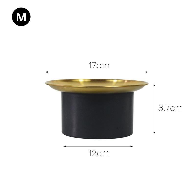 Fruit Plate Cosmetics Tray Keys Storage Box Desktop Sundries Tank with Metal Cover Pantry Organizer Snacks Dishes Home Decor