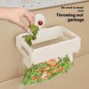 Suction Cup Folding Trash Bag Holder Wall Mounted Household Cabinet Plastic Bag Hanger Kitchen Bathroom Trash Storage Rack