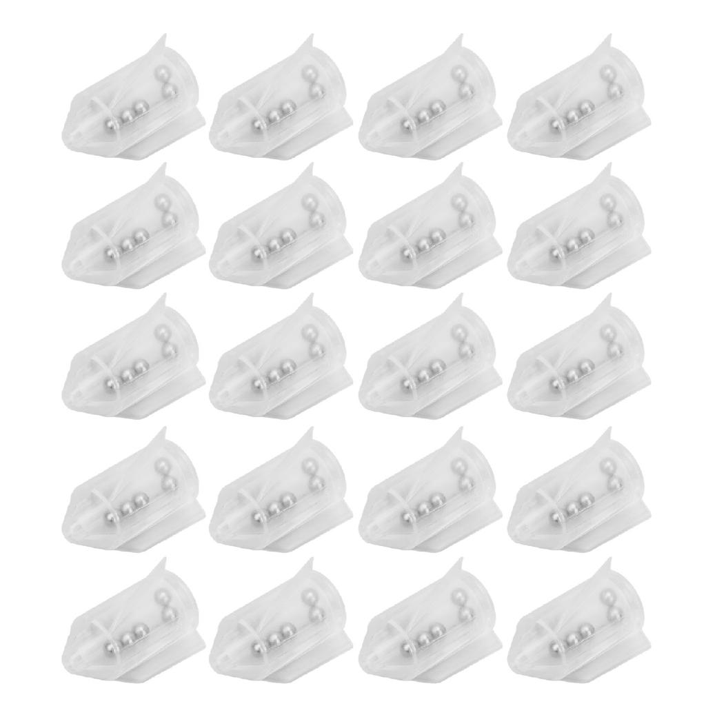 20 Buc Rattle Momeală Pescuit Rattle Tub Insert Momeală Pescuit Greutate Momeală cu Margele cu Inel