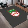 Wrexham AFC Flannel Pattern Square Carpet,Area Rug,Carpet Rug for Living Room Bedroom Sofa Playroom Decor,Non-slip Floor Mat