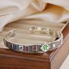 Nouveau bracelet rétro style chinois pour table de mahjong treize un ouvert bracelet porte-bonheur solide bracelet émail cadeau