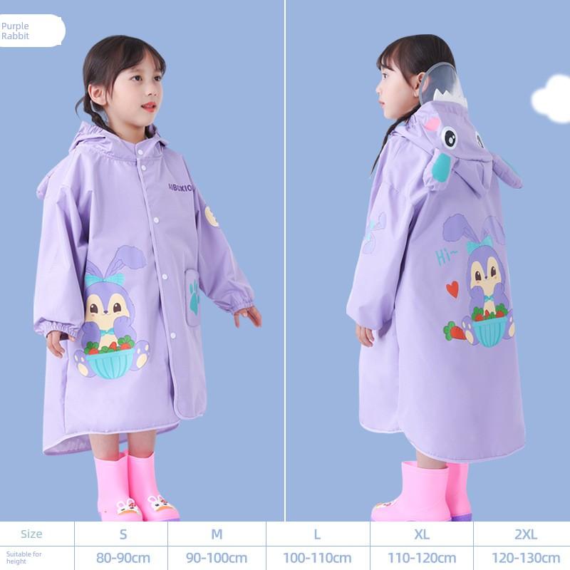 Children's Raincoat, Full-Body Waterproof for Girls and Boys, Toddler Rainwear, Kindergarten and Elementary School Students, Baby School Rain Poncho