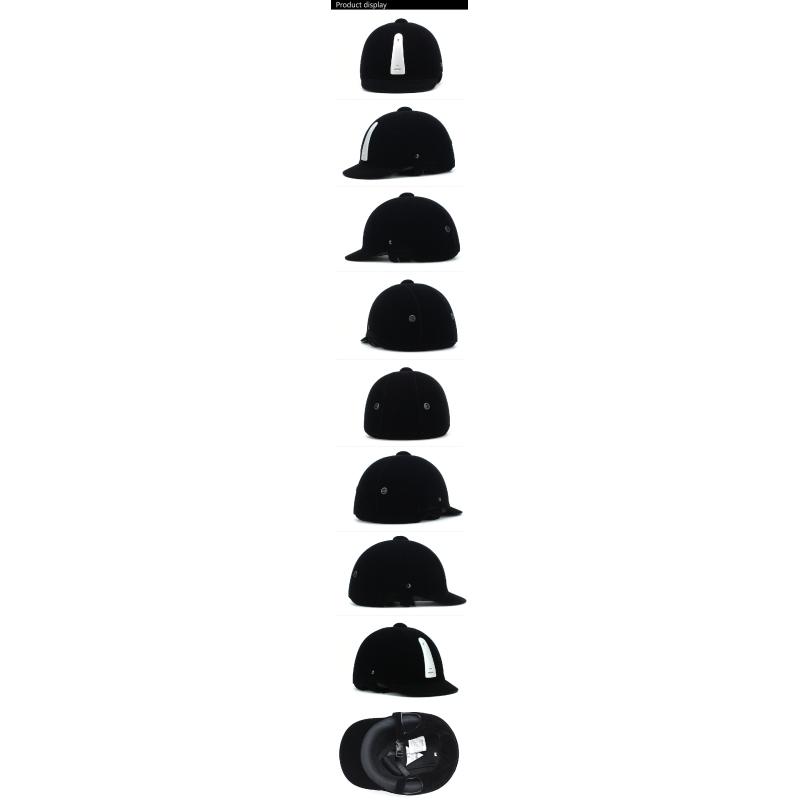 Reithelm Unisex Klassischer Reithelm aus Samt, Pferdeausrüstung, Fahrradhelm, Schutzkappe, 54-62 cm, verstellbar