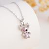 Fashion Pendant Necklace Cartoon Stitch Stainless Steel Link Chain 18K Gold Plated Zirconia Unisex No Fade No Allergy
