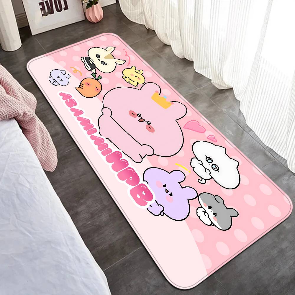 Cartoon A-Asamimichan Floor Mat INS Style Soft Bedroom Floor House Laundry Room Mat Anti-skid Household Carpets