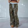 Women's Spring and Summer New Loose Casual Camouflage Wide-leg Trousers