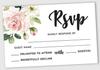 Inkdotpot 50 Blank RSVP Cards With White Envelopes Floral 4"x6" Response Cards-RSVP Reply Card For Wedding-Bridal Shower-Baby Shower-Rehearsal