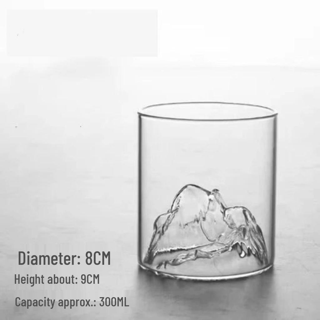 Japanese Retro Mountain View Borosilicate Glass Tea Cup - High Temperature Resistant