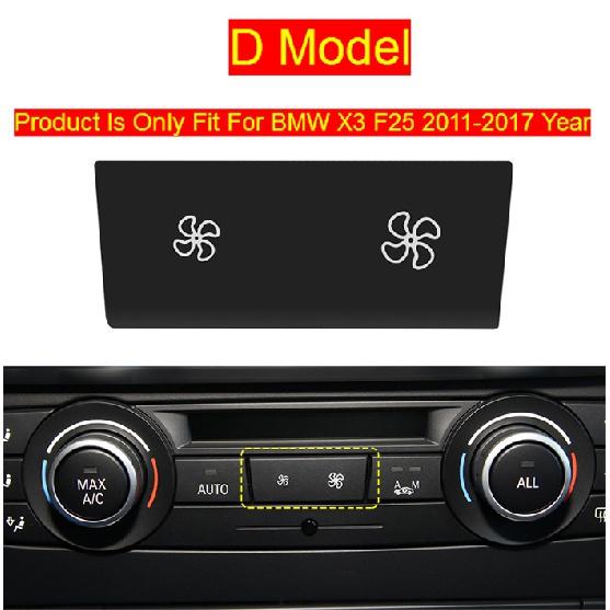 Car Styling For BMW 1 3 Series X1 X3 X5 X6 E87 E84 E90 E70 E71 Wind Air Volume Air Conditioning Fan Button Switch Cover