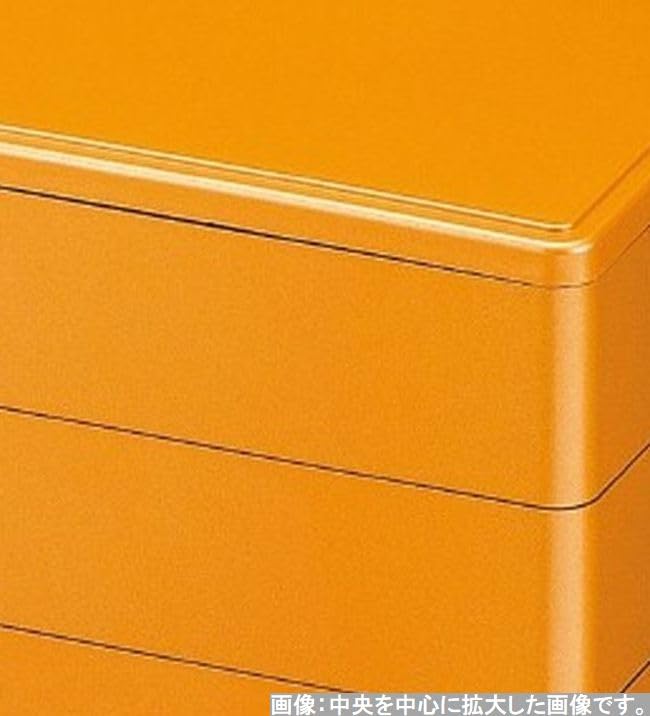 Outdoor Lunch Box Made in 3 x x J-kitchens (Lunch Box) Japan, Tiers, 4.5 inches, Gold, 13.4cm 13.4cm 12.7cm