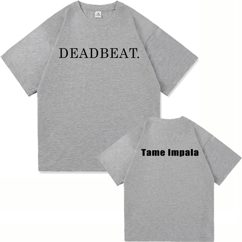 

2026 Tame Impala Deadbeat Новий Альбом Футболка Deadbeat Tourist Чоловіча Футболка Харадзюку Високоякісний Бавовняний Одяг Футболка M червоний