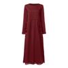 LYRIA New Autumn and Winter Loose Long Skirt Plus Velvet Sweatshirt Casual Dress Women Fashion Solid O Neck Long Sleeve Holiday Dress 5XL