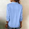 Women Stain Tops Long Sleeve Blouse V Neck Shirts Business Casual Outfits