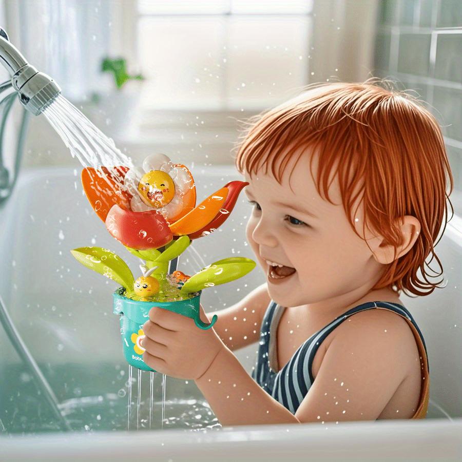 Sunflower Irrigation Bucket Bath Playset for Interactive Water Play with Automatic Sprinkler, Random Color Safe Fun Bathtub Toy for, Bath Toy
