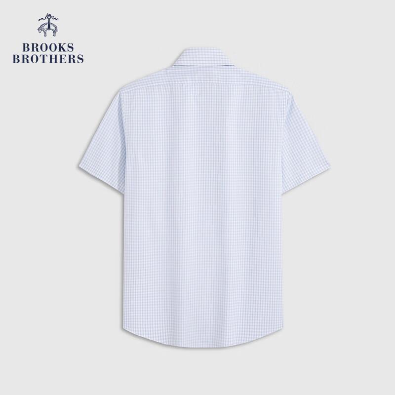 Мужская клетчатая оксфордская рубашка Brooks Brothers с легким уходом S 15