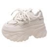 Fashion Women Platform Casual Mesh Breathable Shoes 2025 New Summer Chunky Sneakers Hollow 8.5CM Wedges Hidden Heels Leisure Shoes Woman