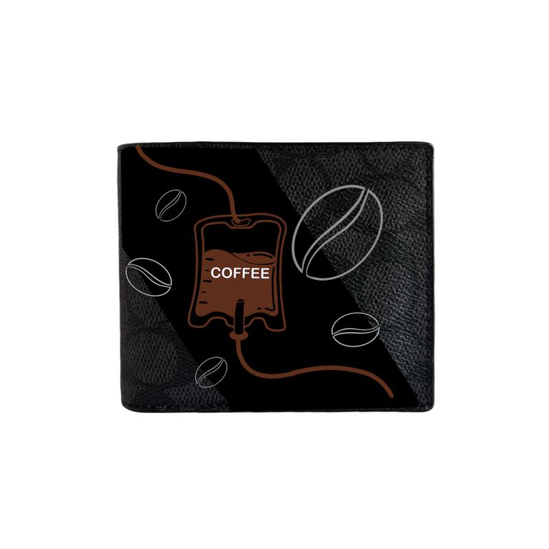 

COACH wallet [Customized Bag] 3 IN 1 11 Naughty Cat Scratches Exquisite Embroidery Coffee life extension (black) basic package (bag + dust bag) чорний