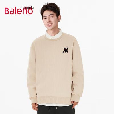 Baleno Herren Waffelstrick Cartoon Pullover Sweatshirt