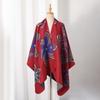 Knitted Shawl Wrap for Women Soft Warm Vintage Open Front Poncho Cape Casual Oversized Shawls Cardigan Poncho Blanket Women's Lightweight Shawl Scarf