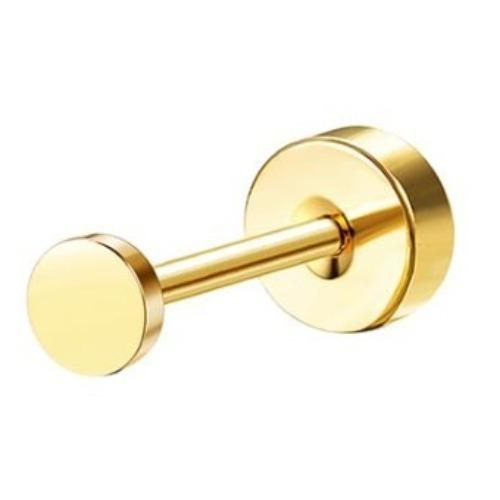 Drperfect 1pc Earrings for Sensitive Ears Surgical Steel Earrings for Women Dainty Flat Back Earring Stud Hoop Cartilage Earring
