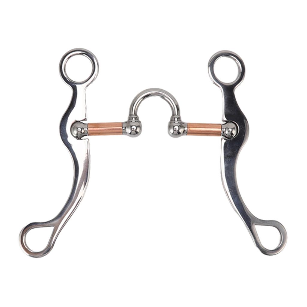 Horse Snaffle Bit Stainless Steel Rose Gold Plated Horse Gag Loose Ring Outdoor Garden Cultivation