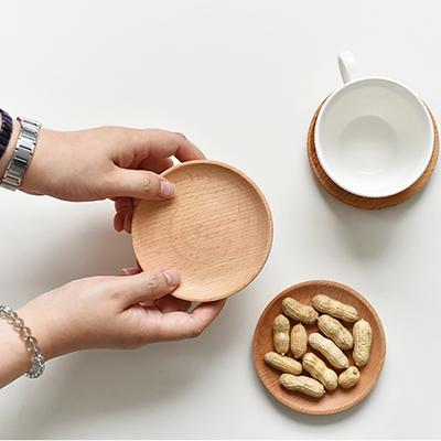 Unfertige Runde Buche Servierplatte, Holz Essteller für Speisen Obst, Geschirr