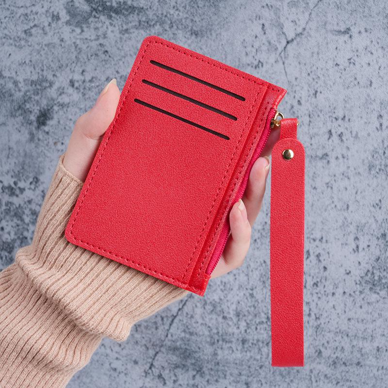 Ultra-thin Women's Zipper Coin Purse & Card Holder - Compact, Multifunctional Handheld Storage Bag