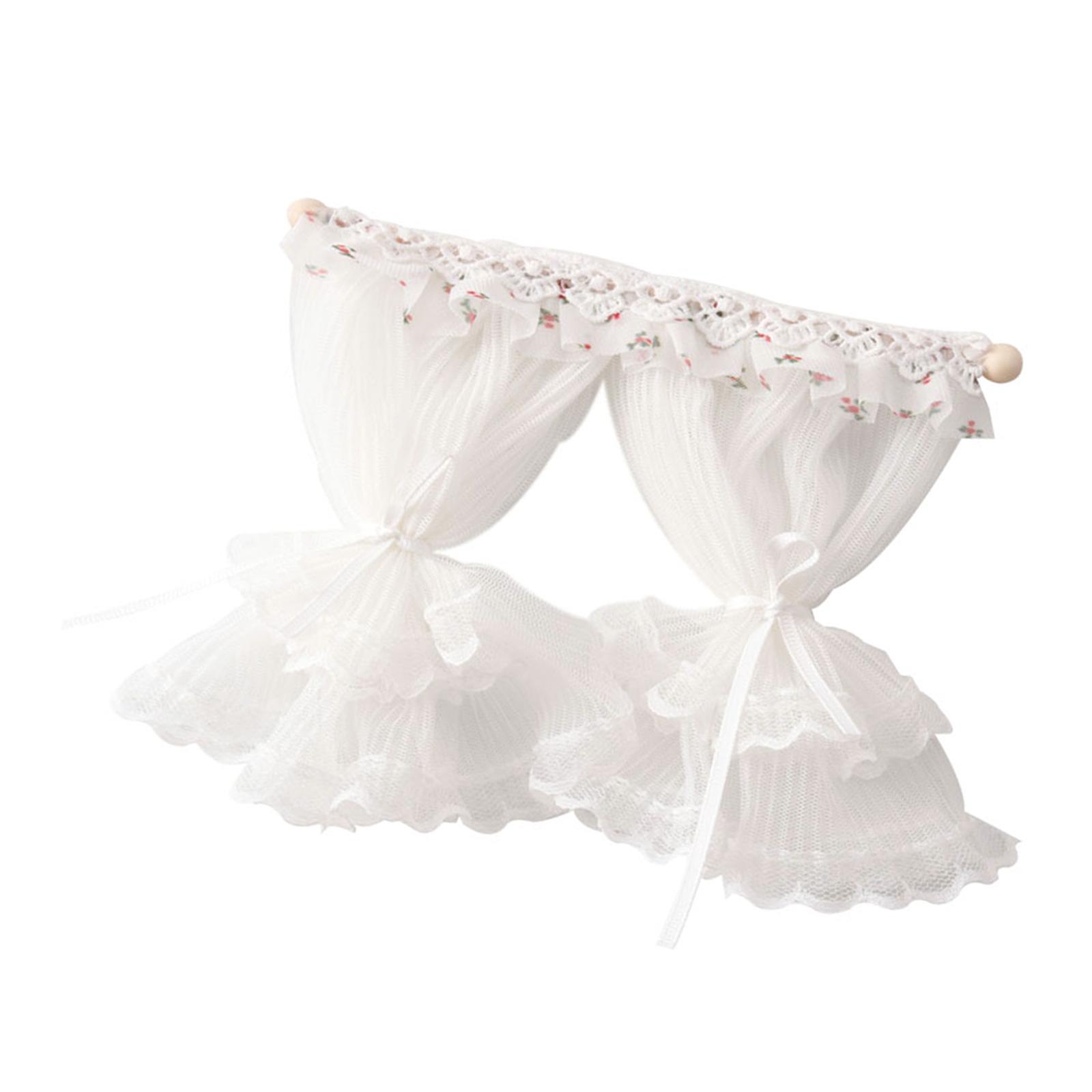 

1:12 миниатюрных кружевных занавесок для окон кукольного домика, занавески для дверей кукольного дома, мебель для спальни, декор для игрушек, декор для микро-сцен жизни 1