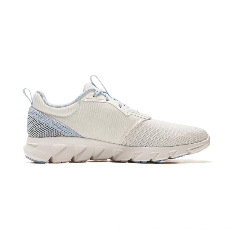 LiNing Minimalist Versatile Shock Absorbing Breathable Low Top Casual Running Shoes Women sneaker Cloud-White ARSV078-3