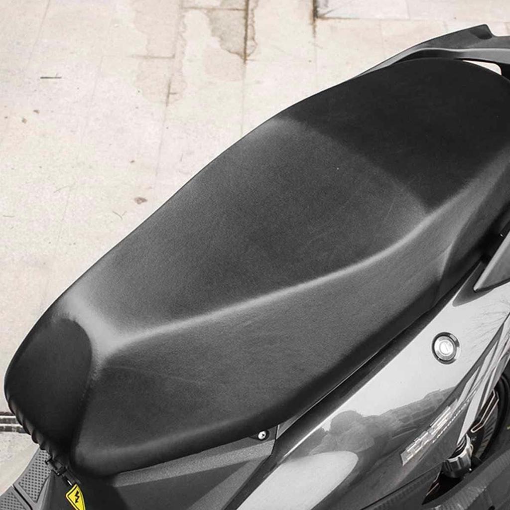Motorcycle Scooter Seat Cover, Universal Motorbike Seat Cover with Elastic, Breathable PU Leather Scooter Seat Rain PRrotector Cover for Most