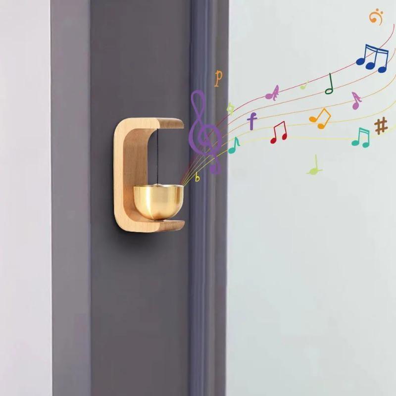 Sinos de vento de madeira japoneses, campainha sem fio, campainha de porta de entrada, sino de vento decorativo para abertura de casa, decorações penduradas