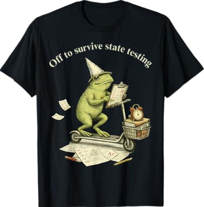 Funny Teacher Shirt State Testing Humor Educator T-Shirt S разноцветный