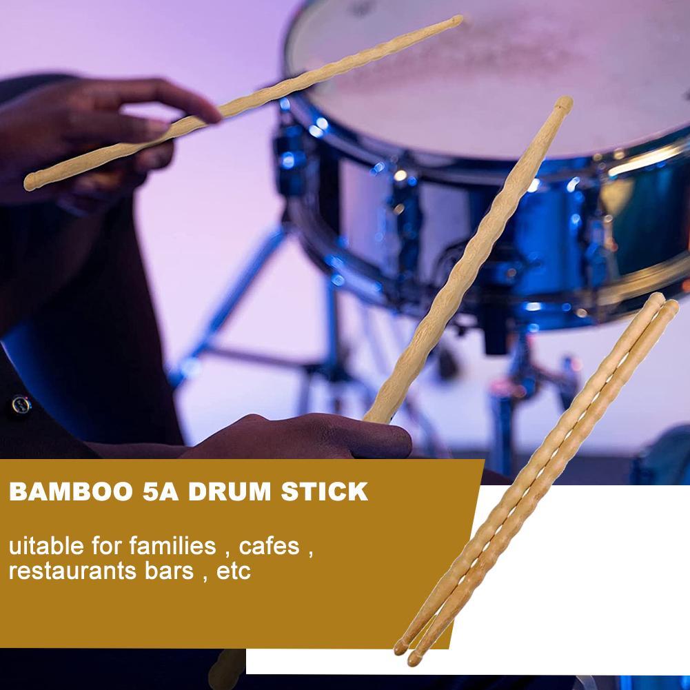 Buy 1 Pair Drum Mallets Bamboo Drumstick 5a Percussion Sticks Band With