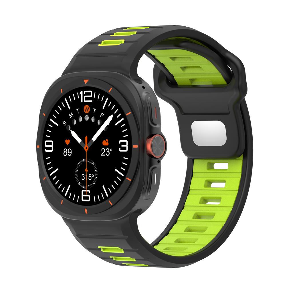 Sports Silicone Strap For Samsung Galaxy Watch Ultra 47mm Soft Loop Two Color Band For Samsung Galaxy 7 Ultra No Gaps Watchband