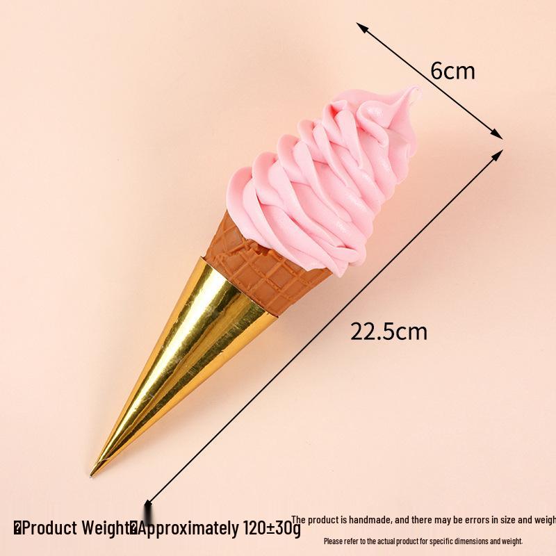 Simulation Torch Ice Cream Cone Model - Fake Dessert Display Prop for Ice Cream Shops