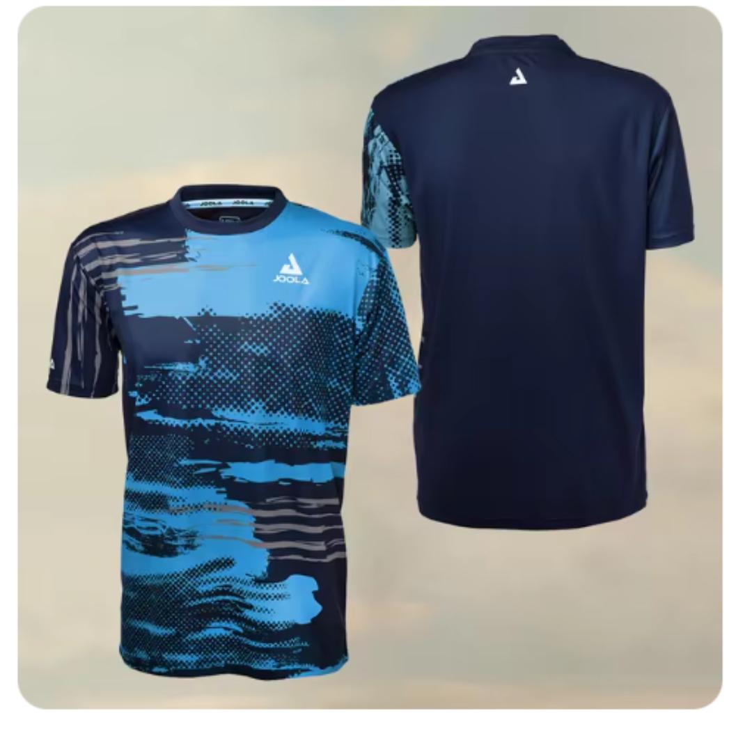 2024 Herrenmode Tischtennis Schnelltrocknendes T-Shirt Sommer Fitness Sport Atmungsaktiv Kurzarm Ultradünne Tenniskleidung L blue