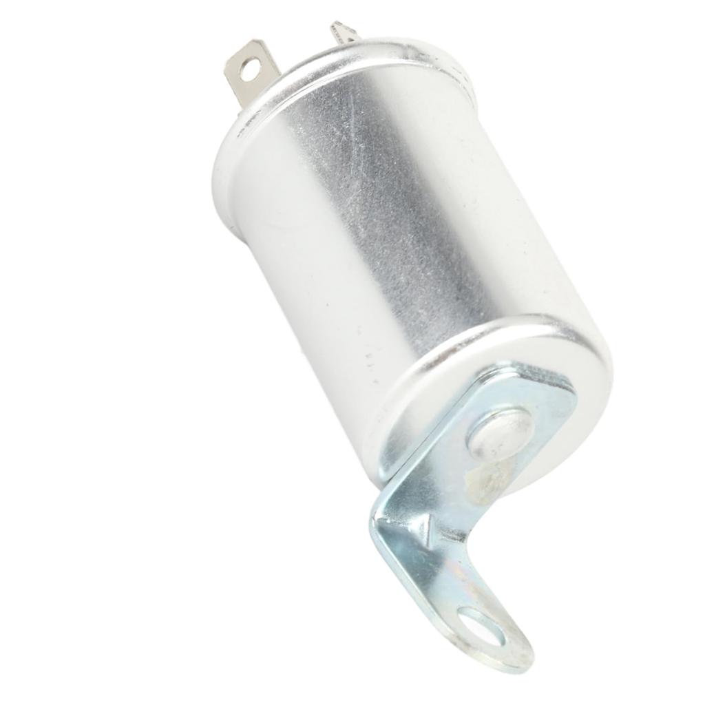 Akozon Auto Blinker Relais Einheit 3 Pin 502096 Wasserdichte Aluminiumlegierung Auto Relais für Fiat Jaguar Lotus Silber