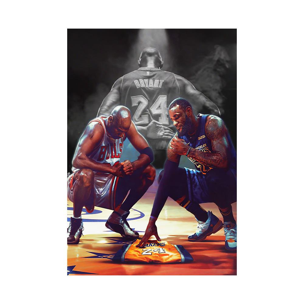 Basketball Star Canvas Paintings Ball King Kobe James Frameless Painting Living Room Background Wall Decorations Home Decor