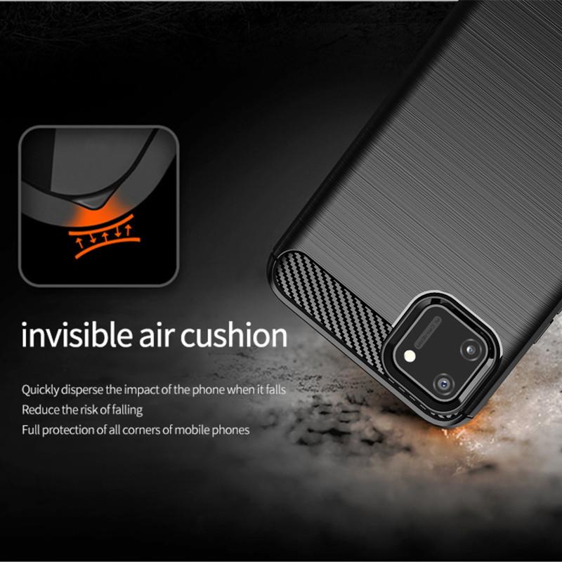 For Realme C11 Case Silicone Full Protective Matte Soft Phone Cover For Real Me C11 Shockproof Carbon Fiber Cases Coque Fundas