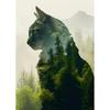 Animal and Forest Poster Eagle Wolf Tiger Lion Cat Panda Fox Tree Canvas  for Living Room Home Decor Wall Art Mural