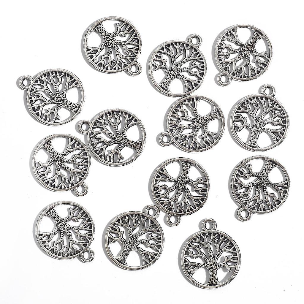 Alloy Hollow Tree Shape Accessories For Jewelry Component Making DIY Necklace Bracelet Charm Decoration