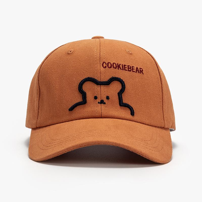 Hat Women's Spring Summer Breathable Soft Top Cap Men's Outdoor Sunscreen Korean Cute Bear Baseball Cap
