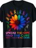 Unisex T-shirt Fight Cancer in All And Every Color Ribbons Flower T-Shirt