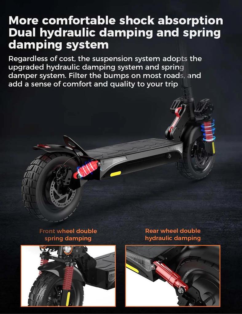 Elektrická koloběžka iScooter iX4 800W Motor 48V15Ah Lithium-iontová baterie Maximální rychlost 45km/h Maximální dojezd 40-45km