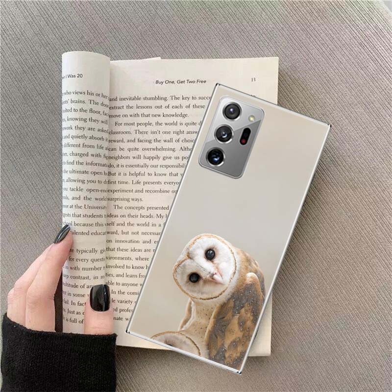 Snow Cute Owl Animal Phone Case For Samsung Galaxy S25 Edge S24 S23 FE S22 S26 Ultra S21 S20 S10 Plus Capa Soft