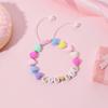 Sister Friendship Bracelet Adjustable Beaded Bohemian Bracelet Colorful Polymer Clay Beads Big Sis Bracelet Gift for Women Friends