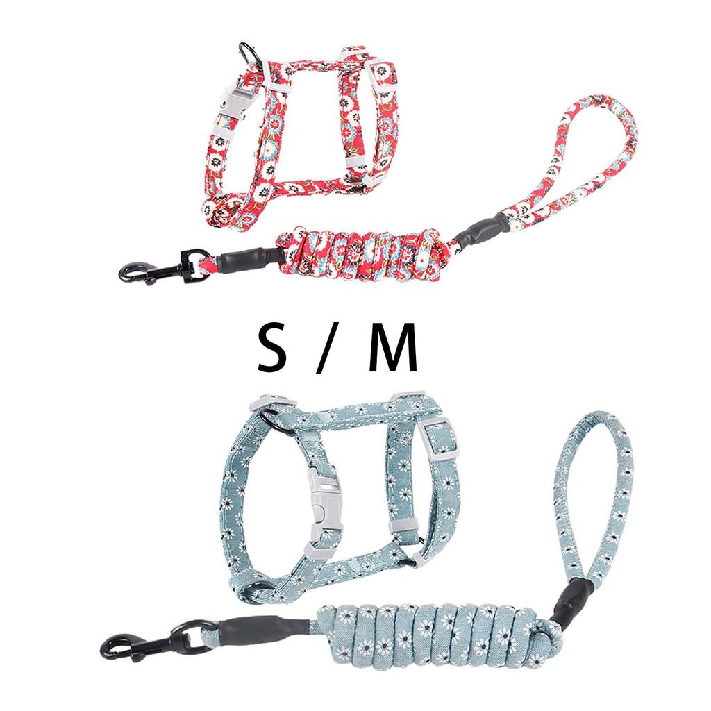 Cat Harness and Leash for Walking, Traction Rope Easy Control Adjustable Kitty Cats