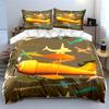 Airplanes in vibrant colors. Bedding sets Duvet cover sets Duvet covers Pillowcases(1*Duvet Cover 2*Pillowcases without duvet insert)