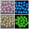 4cm Colorful Luminous Plastic Starfish for Aquarium Landscaping, 2.7g Fluorescent Marine Decor Stone